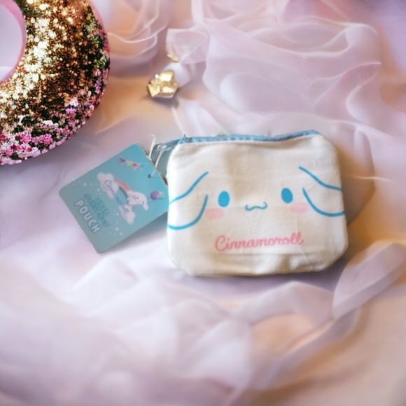 Sanrio Handbags - Small Soft Fabric Cinnamoroll Pouch Sanrio